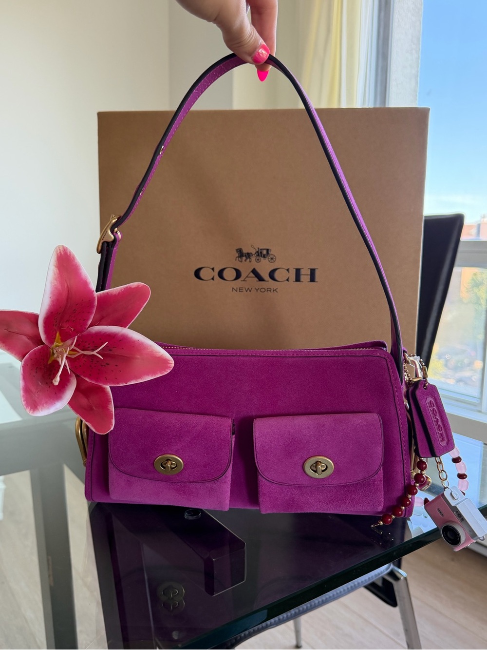 Coach haversack 27 magenta